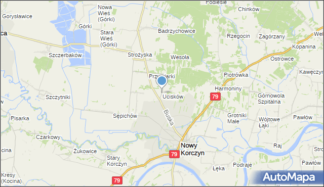 mapa Ucisków, Ucisków na mapie Targeo